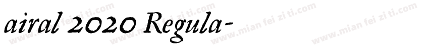 airal 2020 Regula字体转换